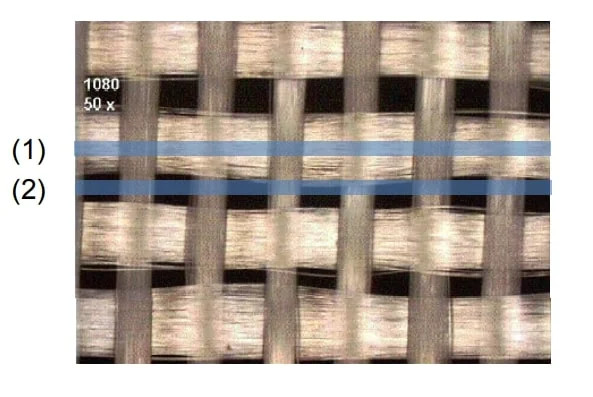 编织玻璃PCB材料的高分辨率图像